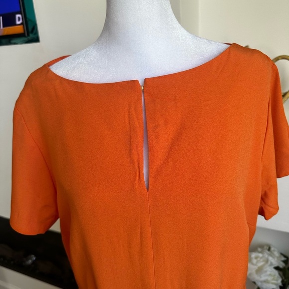 Hugo Boss Bright Orange Midi Dress - Picture 4 of 9